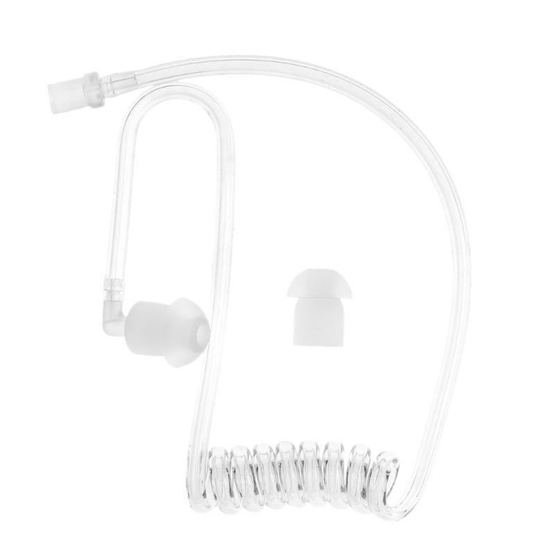 Transparent Coil Acoustic Air Tube Earplug For Radio Earpiece Headset