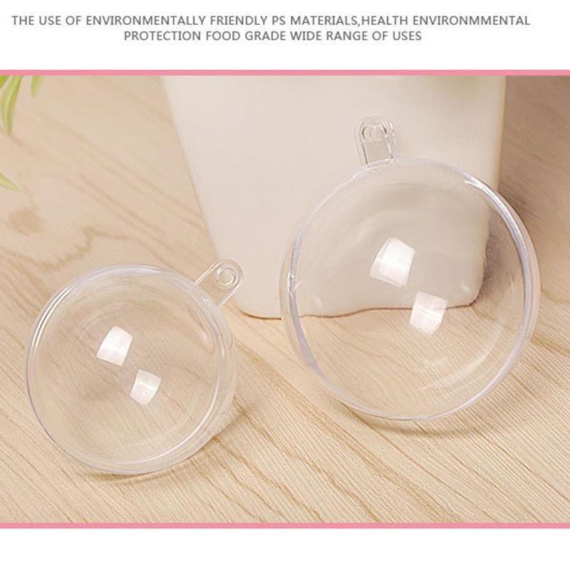 Exquisite Clear Bauble Hanging Hollow Drop Ball Wedding Party Ornaments Dia 12cm