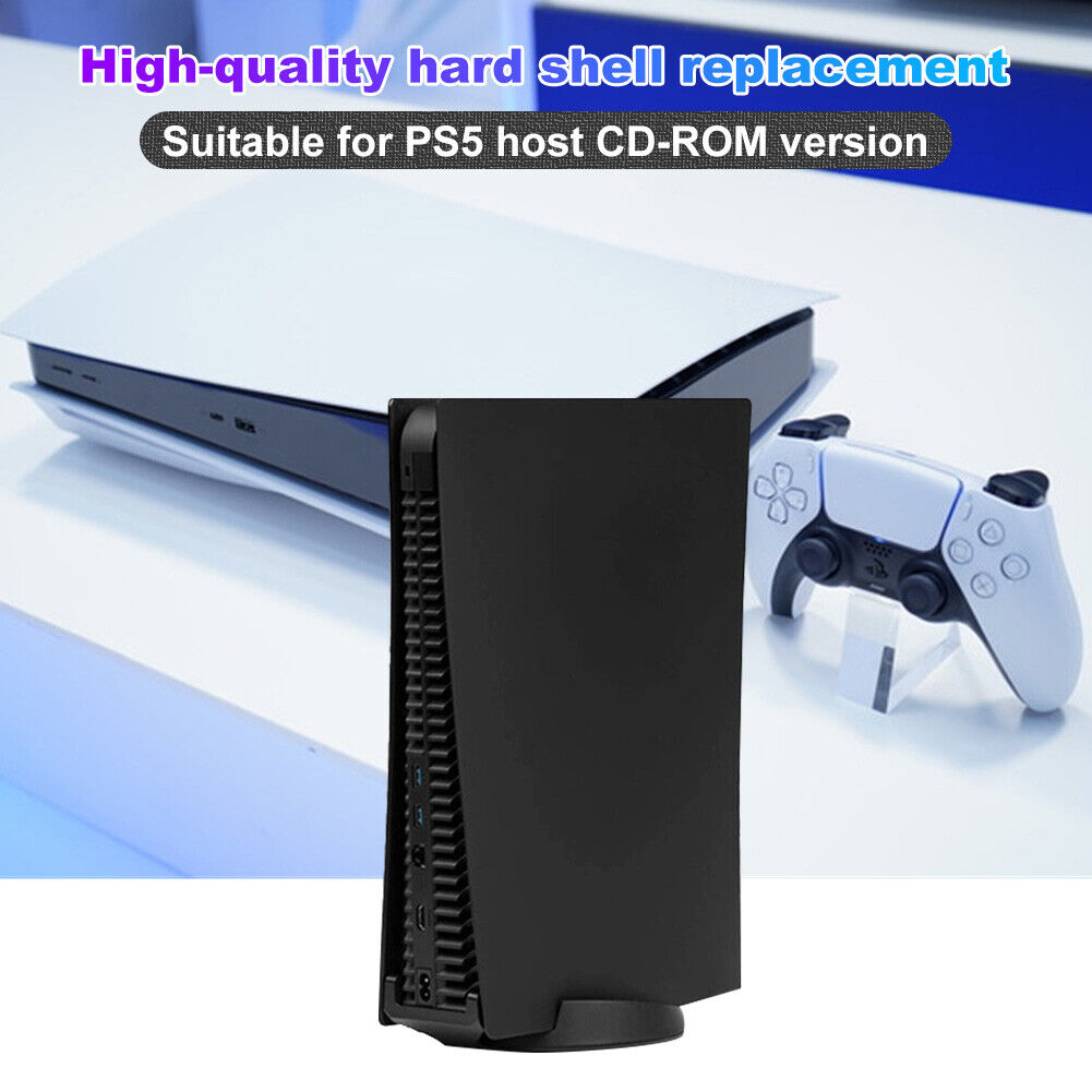Replacement Plate for PS5 Optical Drive Version Protective Shell (Black)