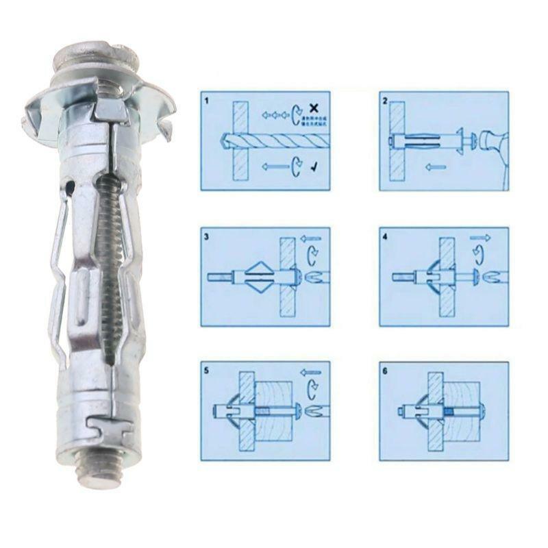 Hand Tools Wall Concrete Brick Stainless Steel 304 Expansion Screws Bolt M5x37MM