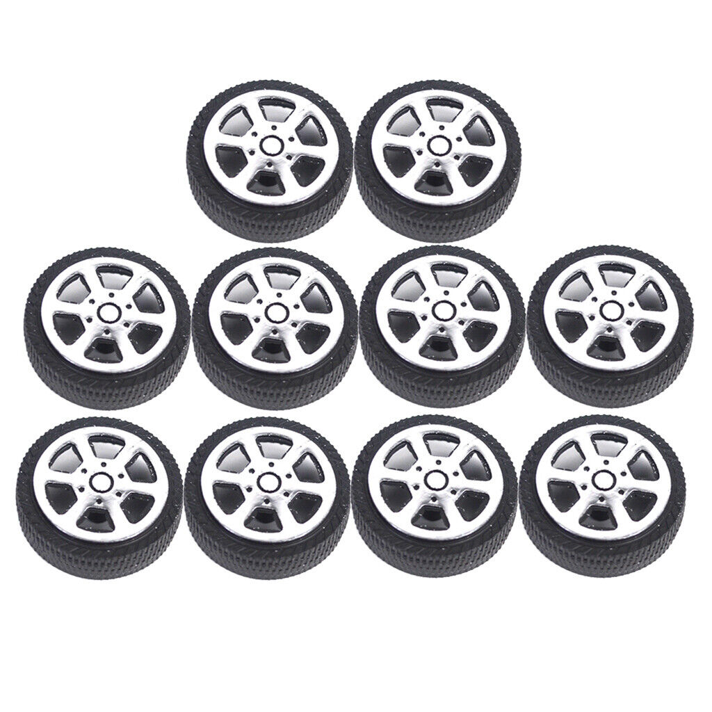 60pcs/ Plastic 30mm RC Car Tires RC DIY  Replacement Accessory