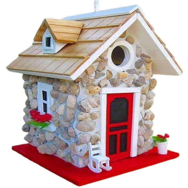 Hanging Bird House for Outside Wooden Decorative Bird House for Hummingbirds