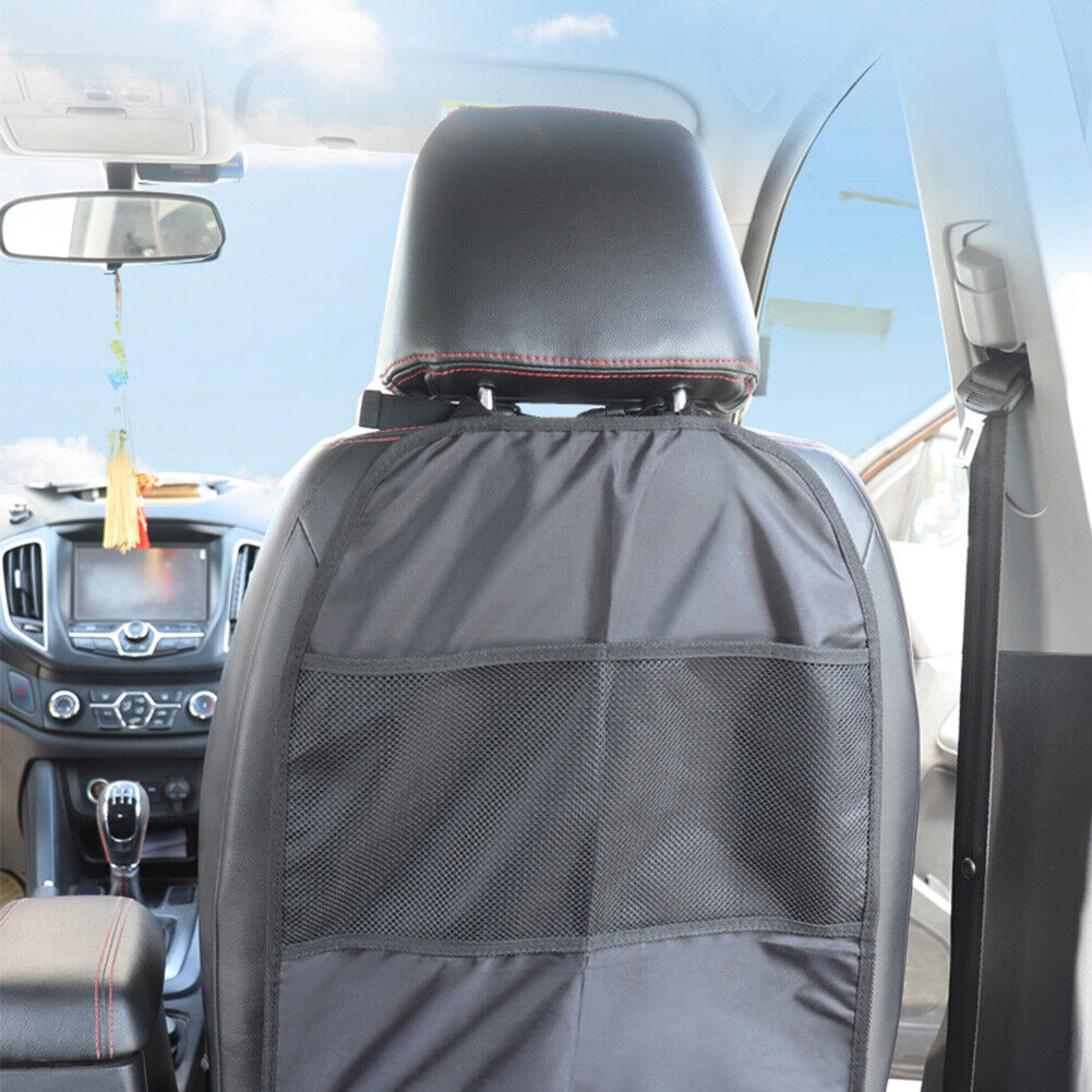 Waterproof Car Seat Back Cover Anti Kicking Pad Protector Storage Organizer