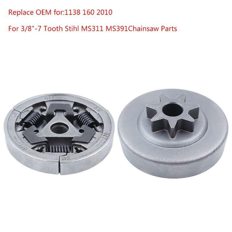 Chainsaw 3/8" -7T Spur Clutch Drum Sprocket Bearing 5pcs Kit for MS391