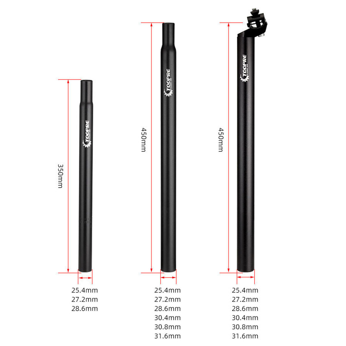 Seatpost 27.2x450mm Road Bicycle Seat Post Saddle Tube Support Component
