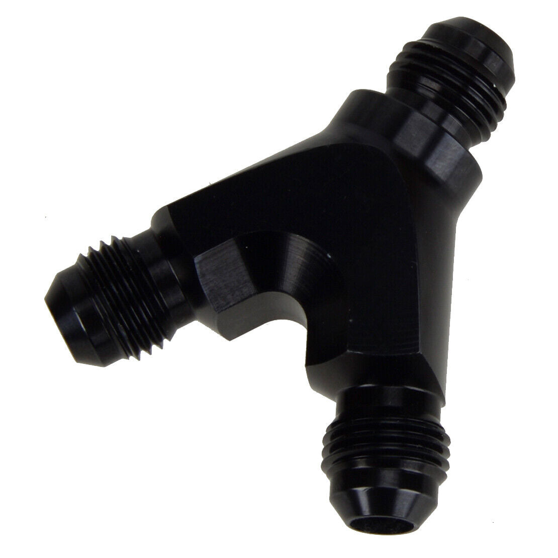 6AN Y Fuel Block Fitting Junction Coupler Adapter 6/6/6 T -6/-6/-6 BLACK