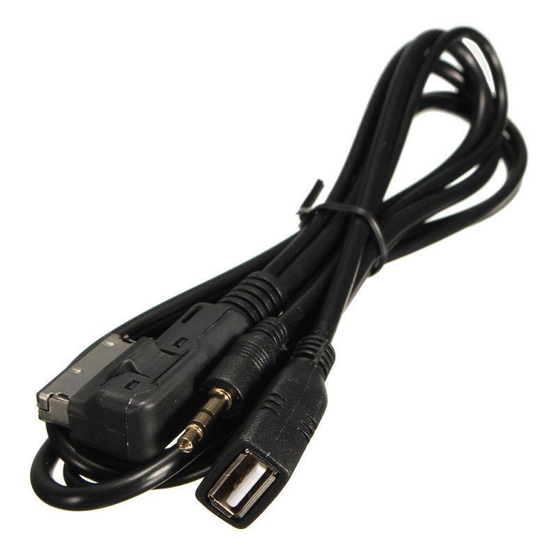 3.5mm AUX Audio Cable MDI AMI MMI Interface USB Adapter for A6L A8L Q7 A3 A4L A5