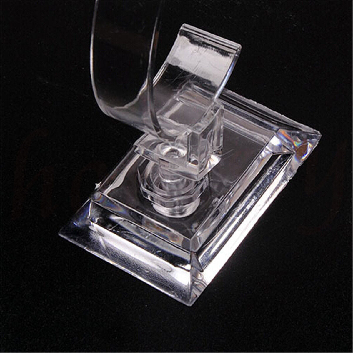 2PCS Fashion Clear Plastic Wrist Watch Display Rack Holder Show Case Stand Tool