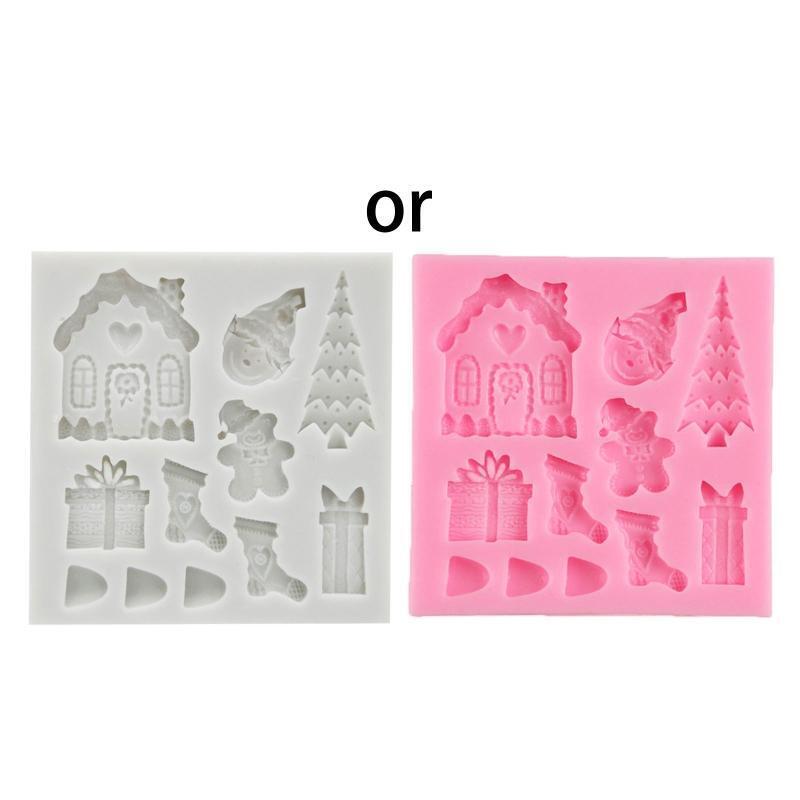 Creative Christmas Series Shape Fondant Cake Silicone Mold Pastry Chocolate Mold