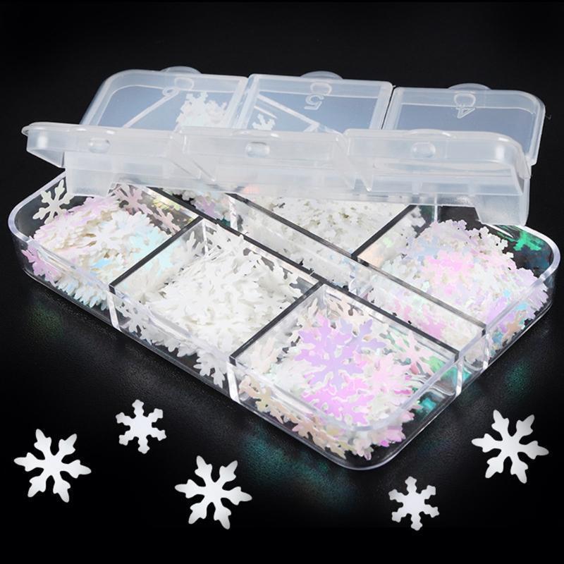 Manicure Decoration Supplies Snowflake Glitter Nail Sequins for Women Girl Gifts