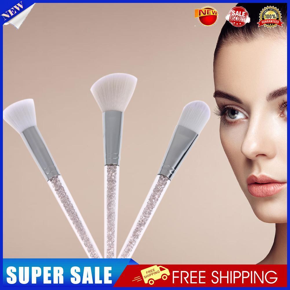 3pcs Professional Crystal Powder Foundation Blush Makeup Cosmetic Brushes-1