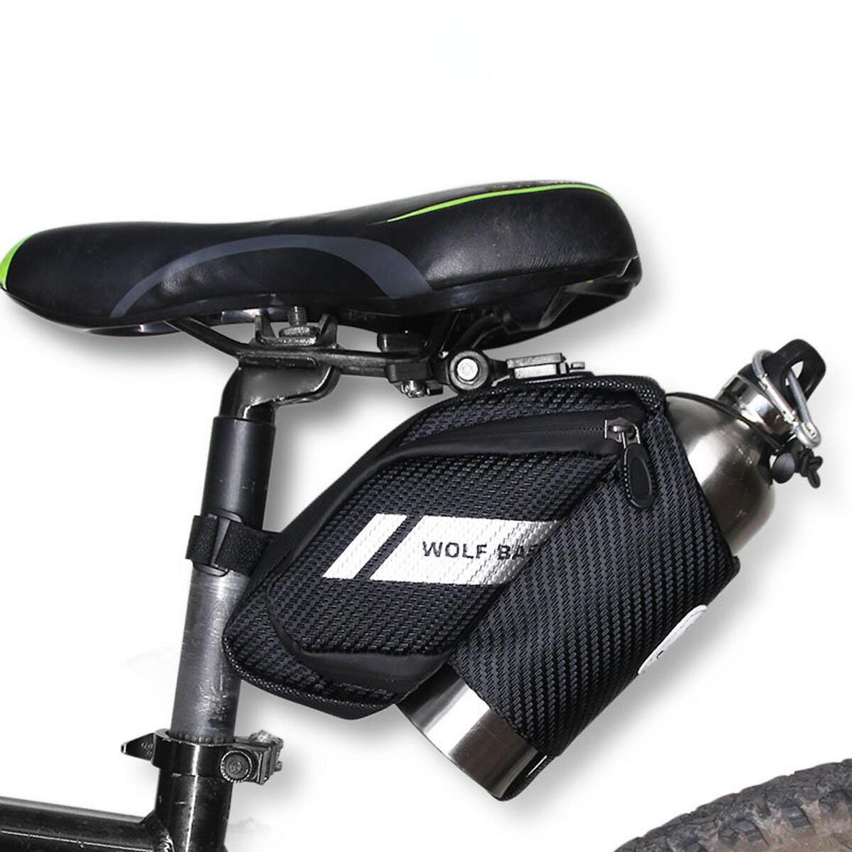 Bike Seat Storage Bag Bicycle Bottle Holder Pocket Accessories Reflective