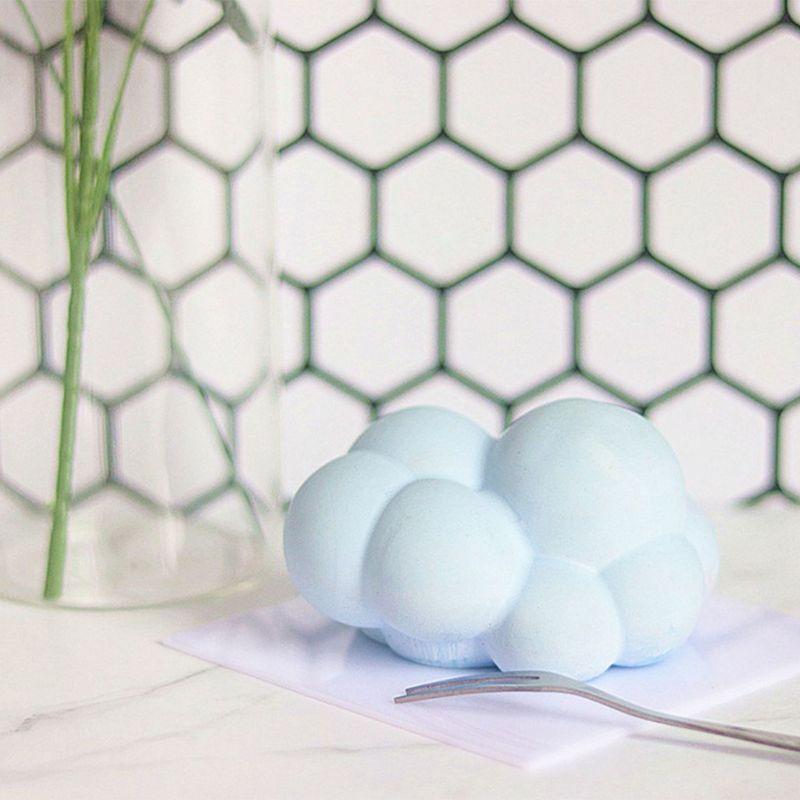 Cloud Cake Mold Silicone Mousse Moulds Square Bubble Molds for Baking 6 Cavities