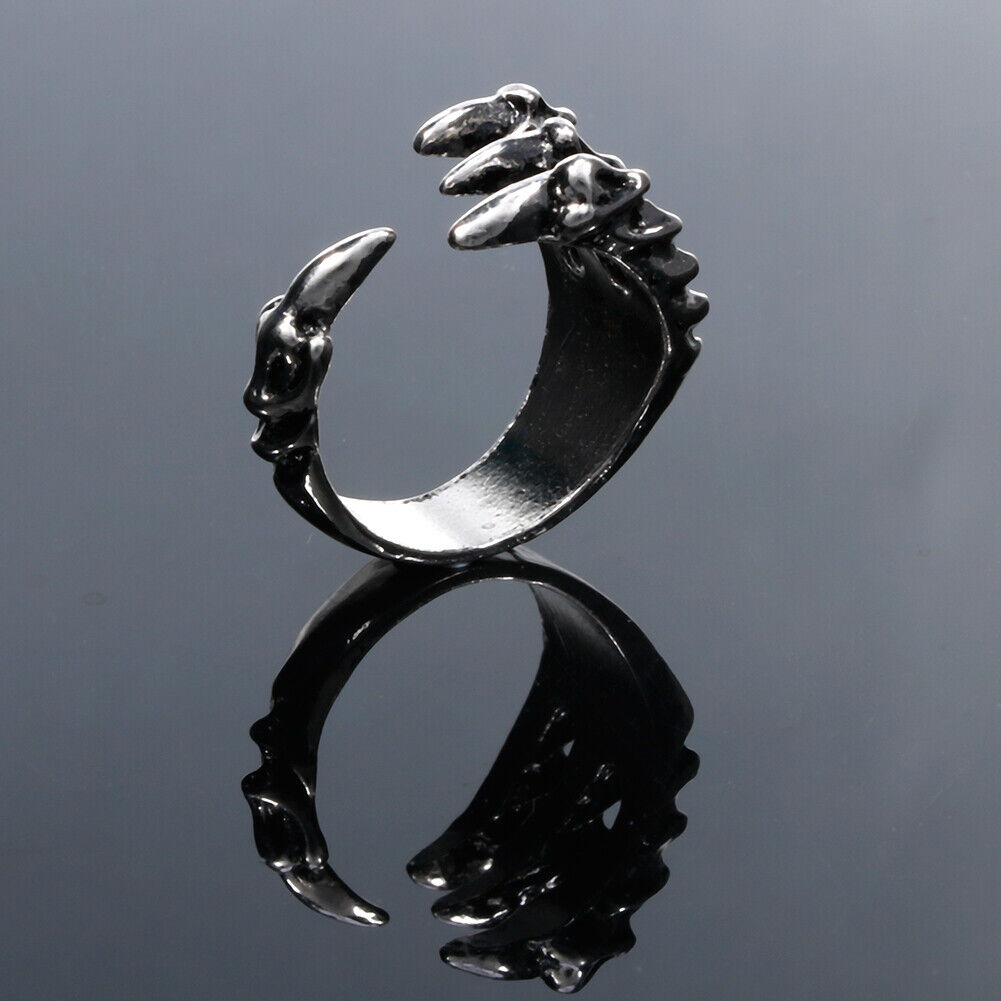 Open Adjustable Men Street Dragon Alloy Claw Finger Rings Jewelry Gifts