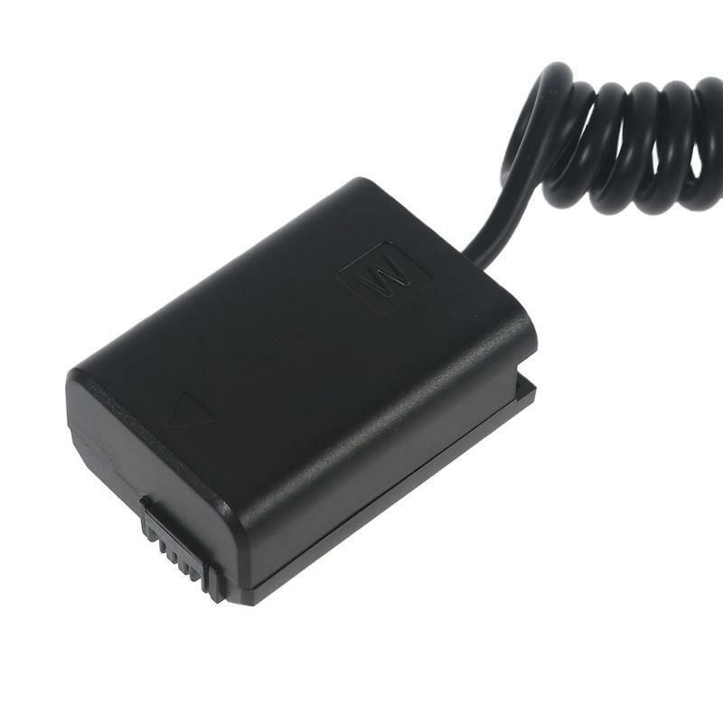 NP-FW50 Dummy Battery Pack Adapter DC 5.5x2.1mm Male Plug Coupler for Alpha A7
