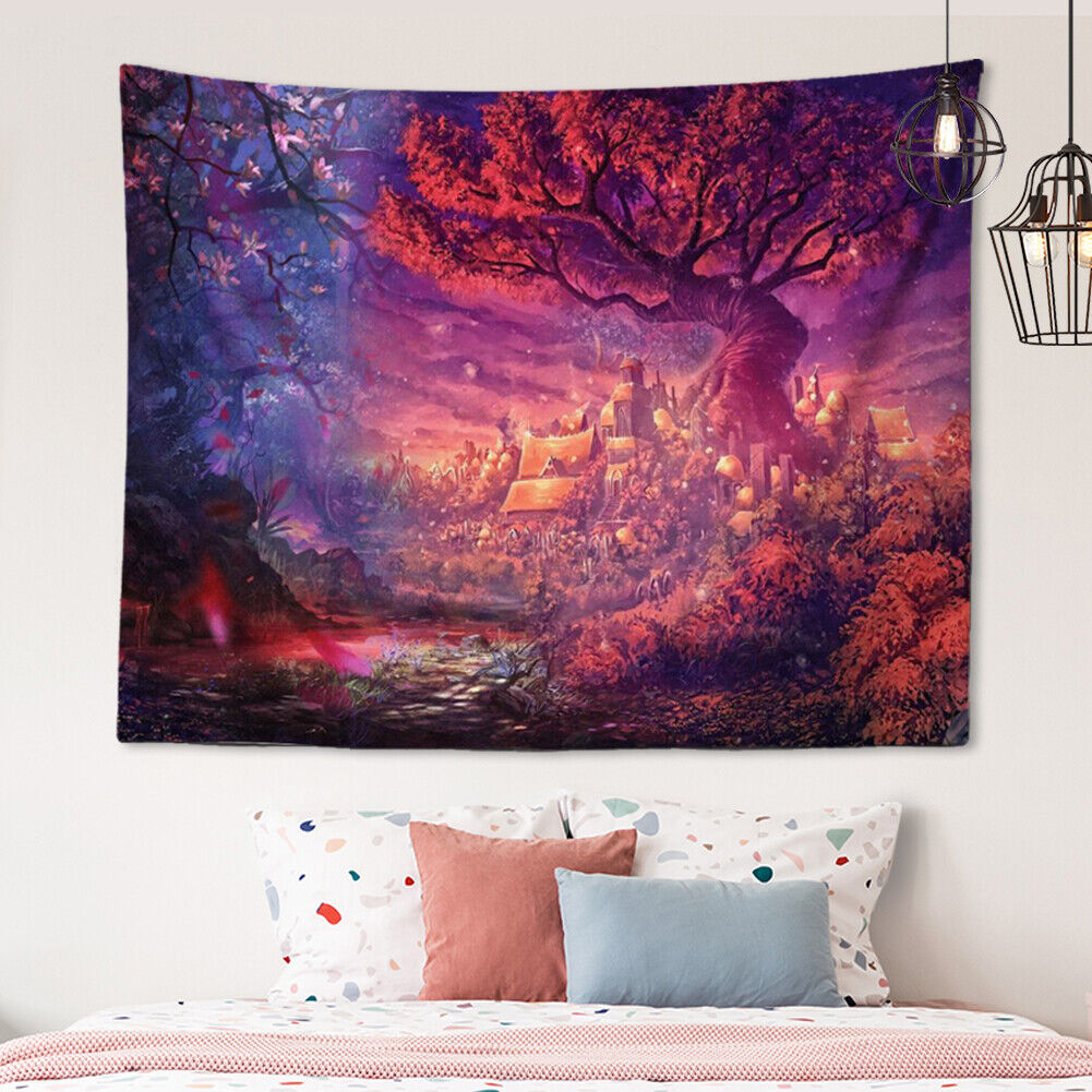 Dream World Hanging Tapestry Wall Art Dorm Carpet Bedspread Throw Covers