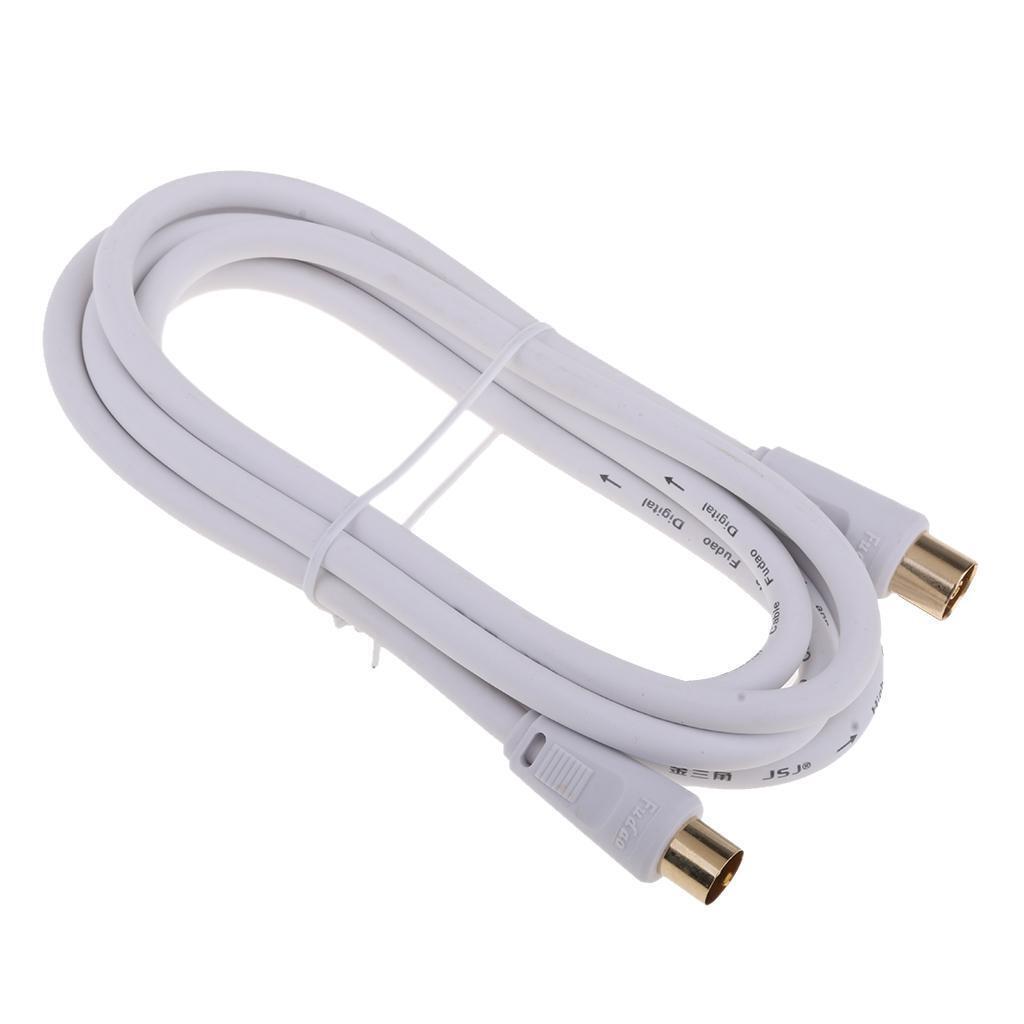 90 Degree TV 9mm Coaxial Cable Aerial Male to Female RF Antenna Cable