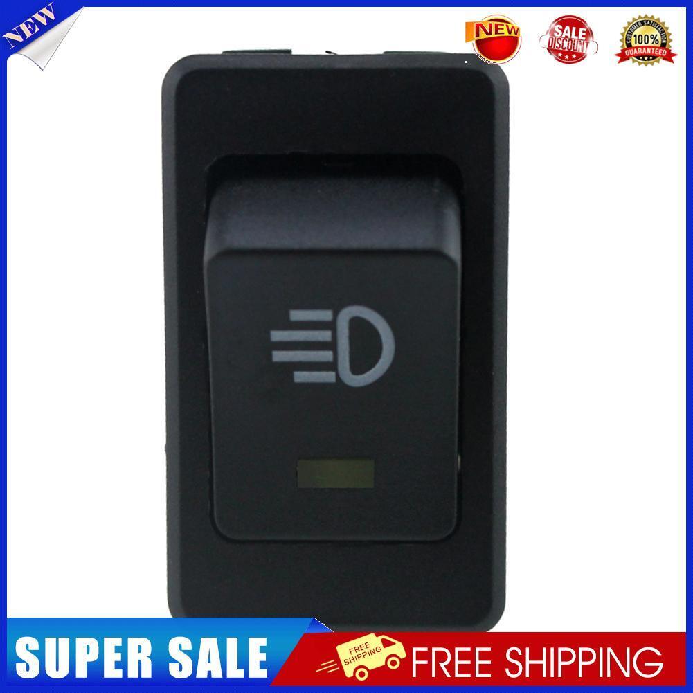 12V 35A 4 Pin Fog Light Rocker Switch with LED for Car Truck Dash (Yellow)