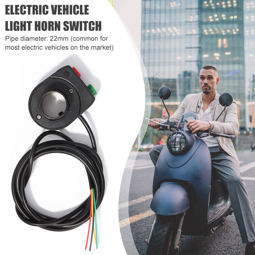 E-Bike Headlight Taillight Horn Switch 2 in 1 Electric Bicycle Accessories