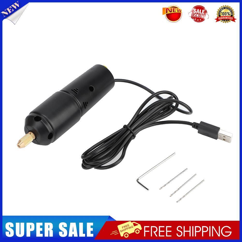 18W Mini Electric Hand Drills DC 5V Handheld Micro USB Drill with 3pcs Bits