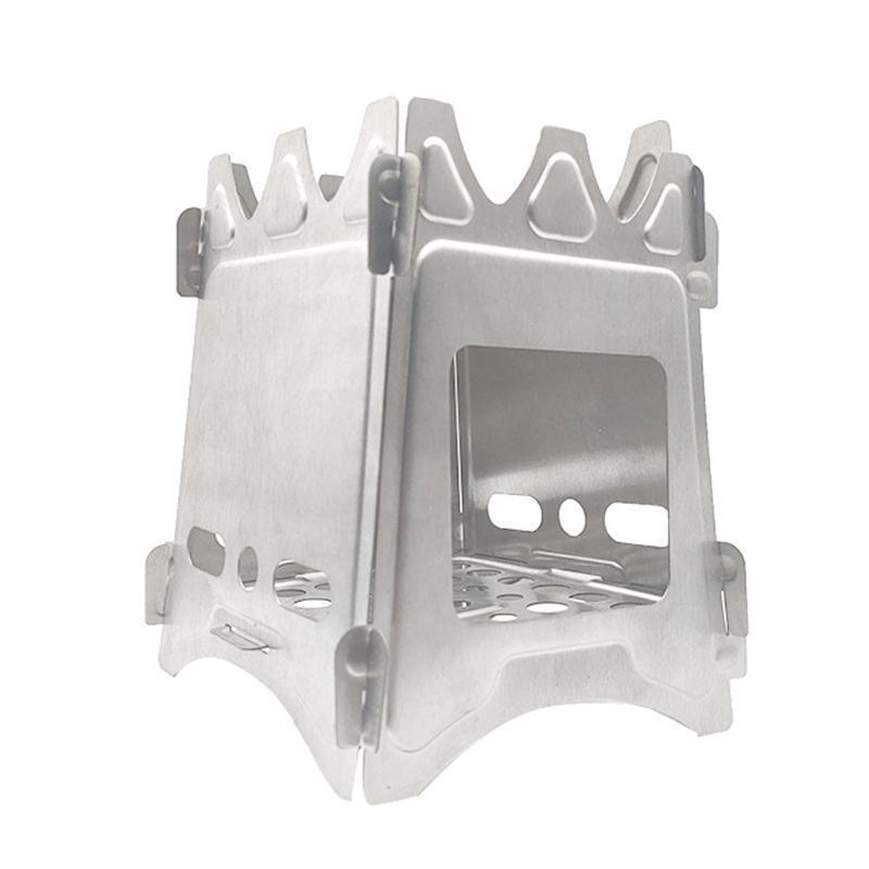 Outdoor Camping Stove Portable Ultralight Foldable Stainless Steel Wood Stove