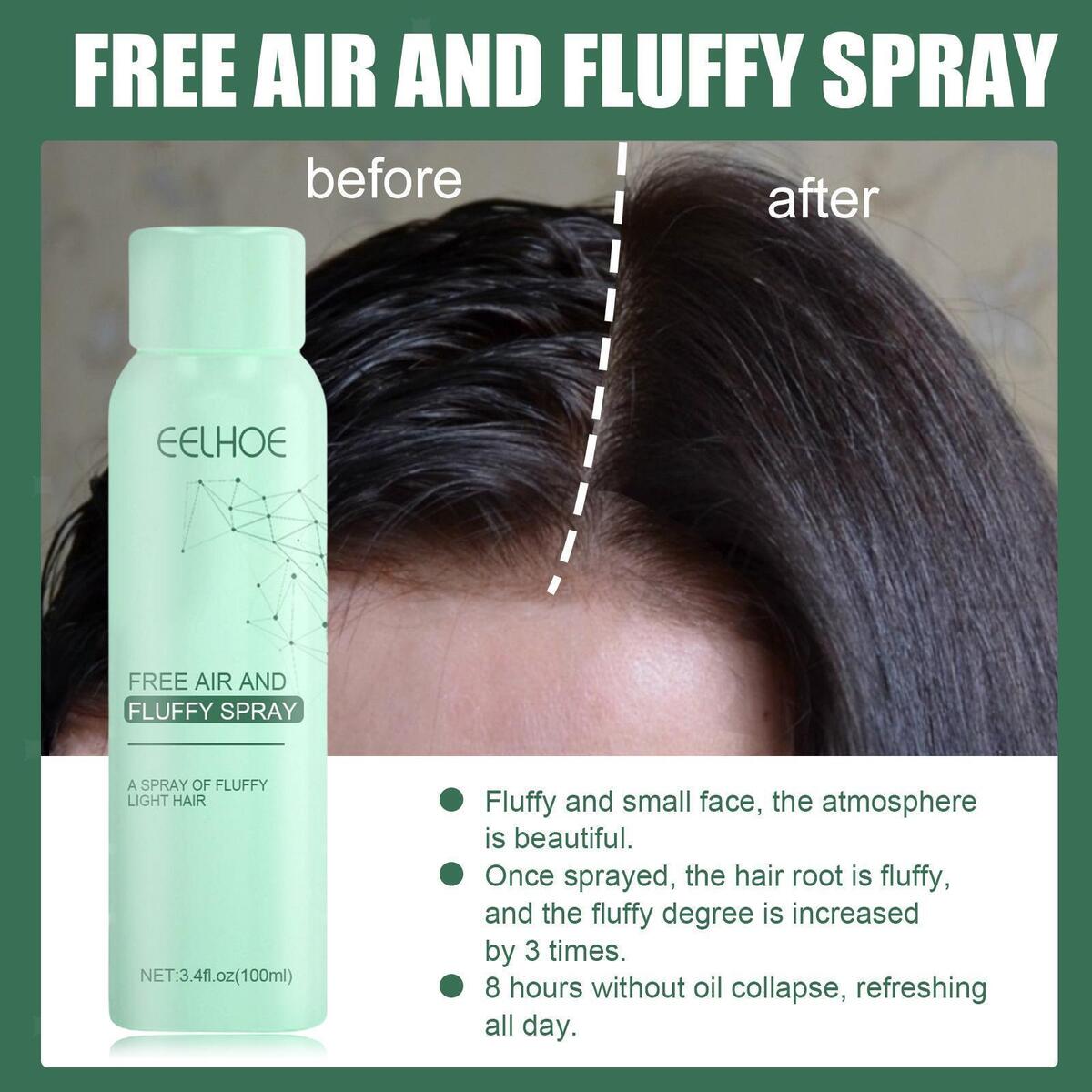 100ml Leave in Dry Hair Spray Portable No Wash Volume Lift Hairspray