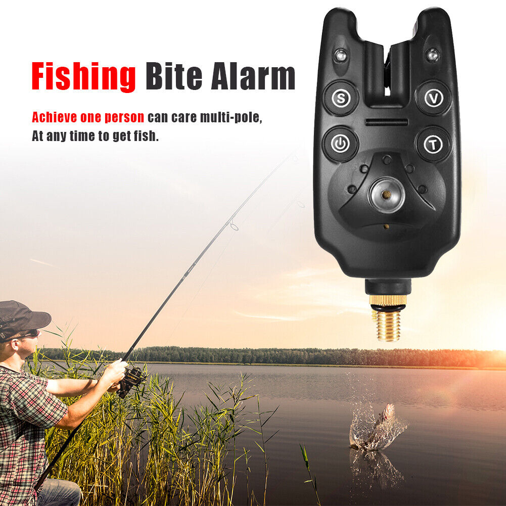 Electronic Fishing Bite Alarm LED Light Indicator Carp Fishing Warning Tool