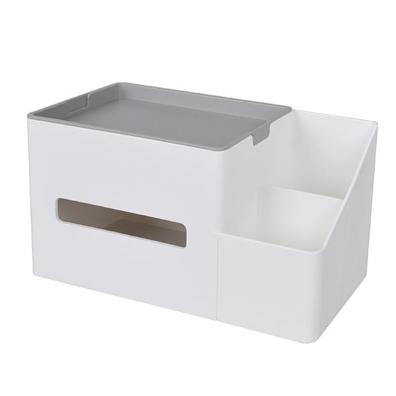Tissue Box Multifunction Tissue Boxes Desktop Draw Paper Case Storage Container