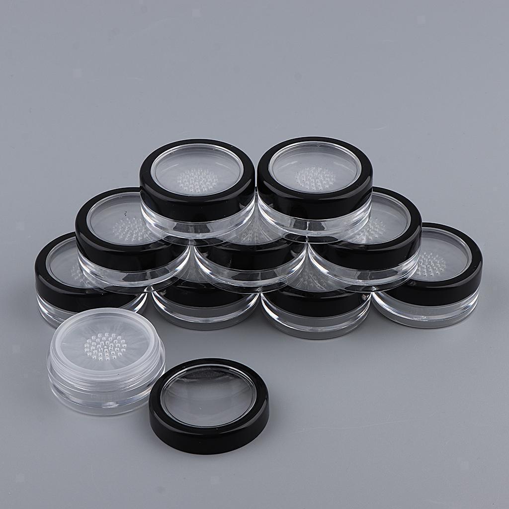 10pcs Empty Loose Powder Case Blush Storage Container Talcum Powder Jar 10g