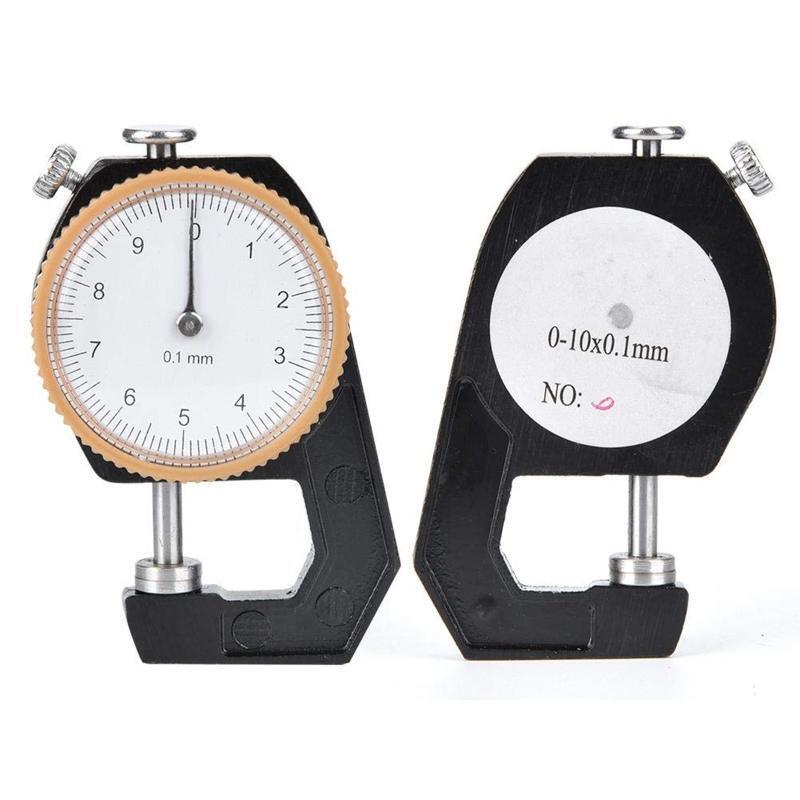 Upgraded 0~10mm Thickness Gauge Flat Head Thickness Tester Dial for Leather