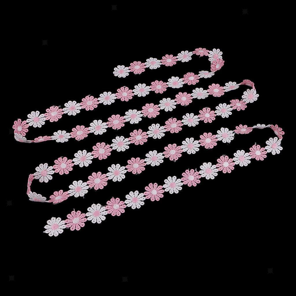 6Pcs Daisy  Lace Embroidered Patches Crafting Wedding  Clothing