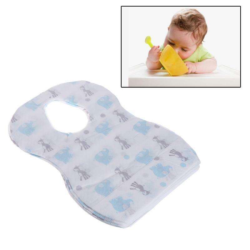 20pcs Sterile Disposable Bibs Children Baby waterproof Eat Bibs With Pocket