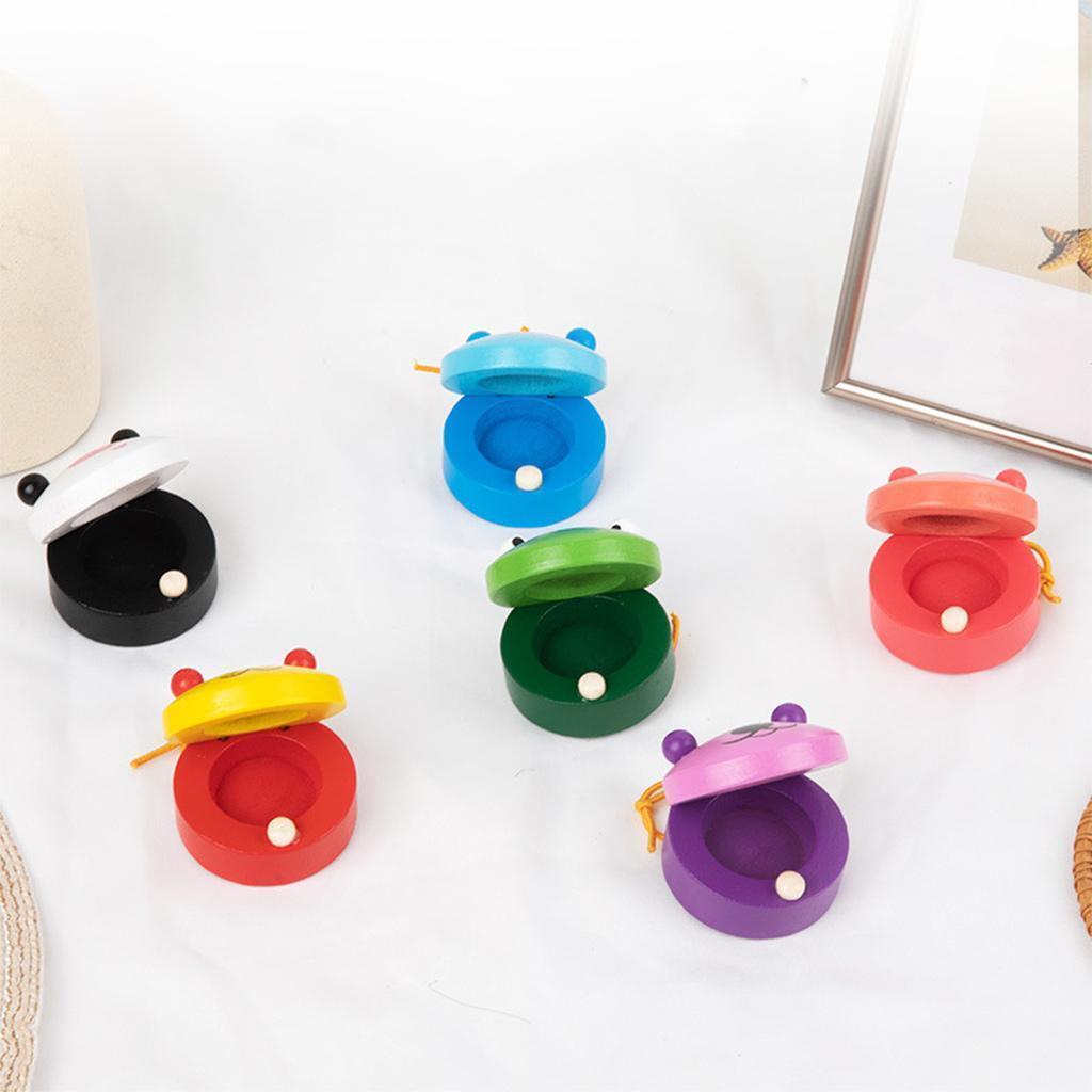6Pcs Animal Castanets Percussion Early   Wooden for Children