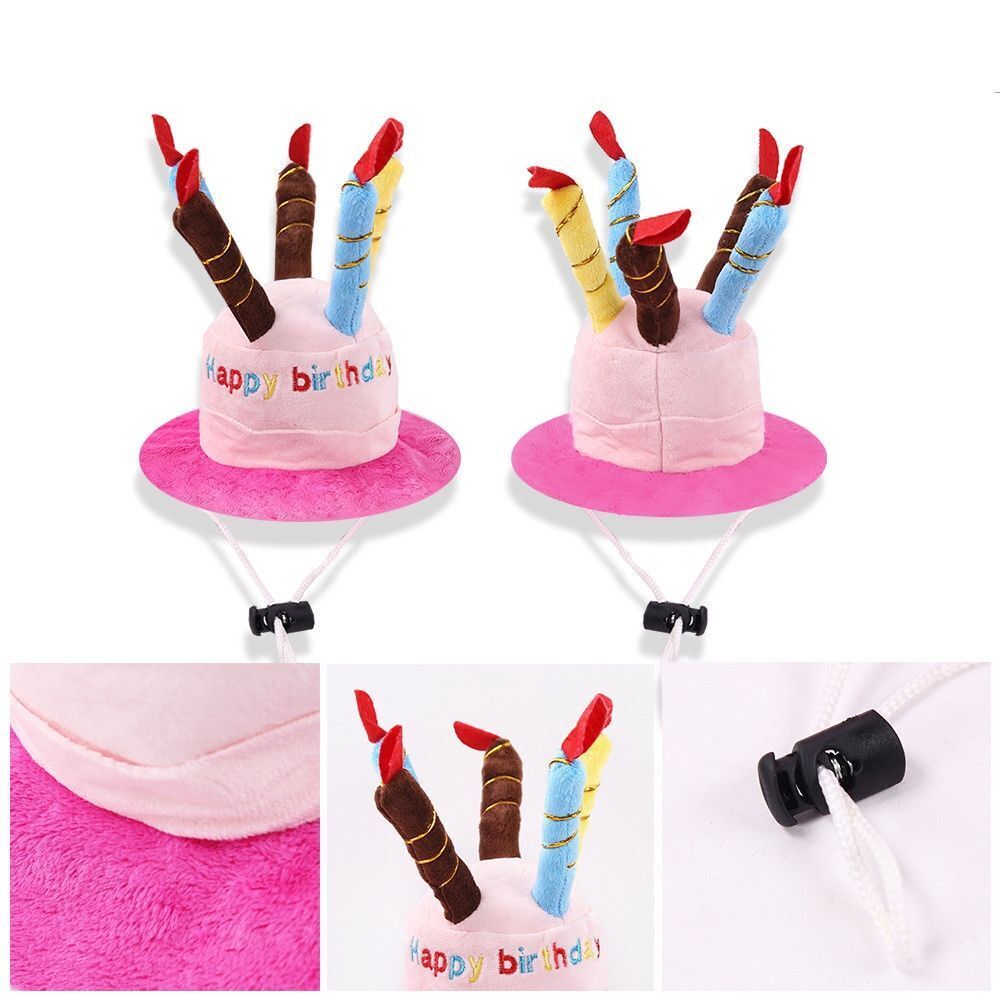 Birthday Party Costume Birthday Cake Beanies Hat Dog Cat Hat Headdress Pet Cap
