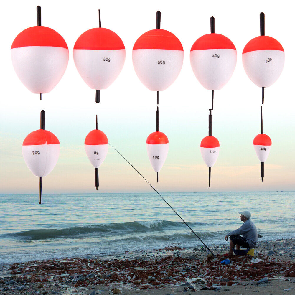 10pcs EPS Fishing  Sea Fish Float Set 2g-50g with Sticks Pesca Tackle