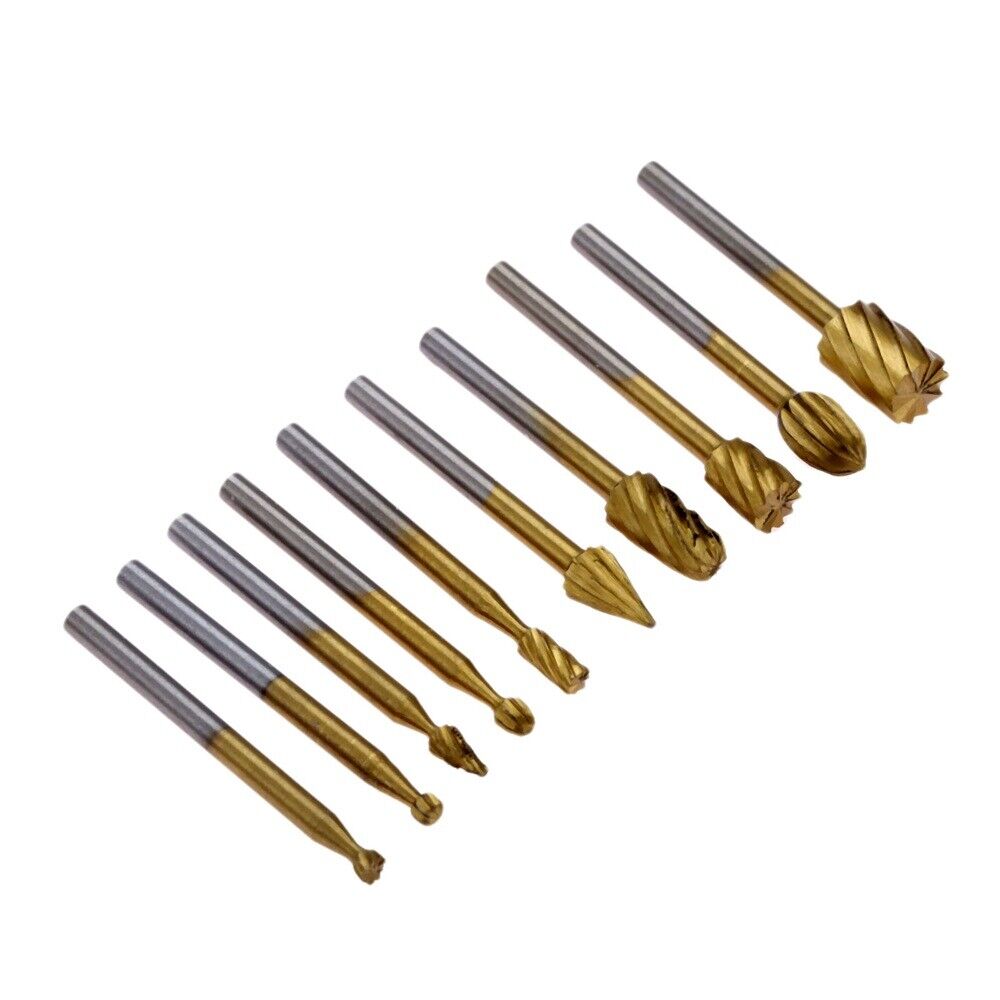 High Carbon Steel Milling Rotary Burr Router Bits Files Wood Cutter Carving Tool