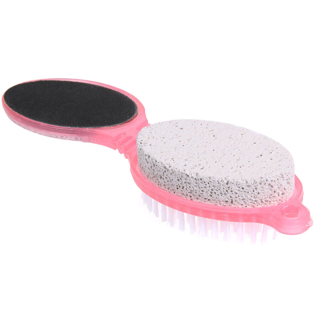 4 IN 1 Foot Care Callus Brush Pumice Scrubber Pedicure Exfoliate Remover