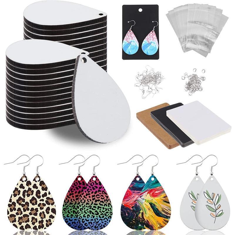 Blank MDF Sublimation Printing Earrings for Xmas Birthday Making DIY Craft 90x