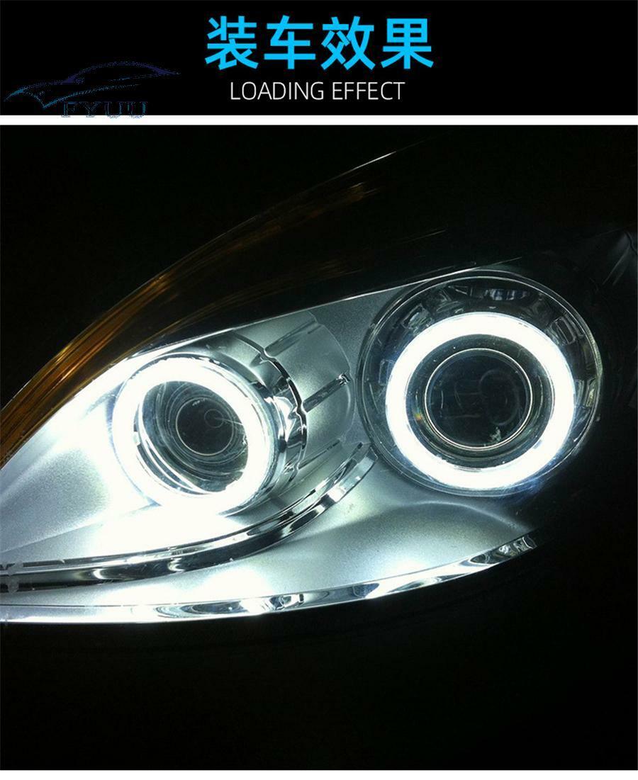 Pair 95mm 12V-24V APP Control RGB LED Angel Eyes Light Waterproof Decor Lights