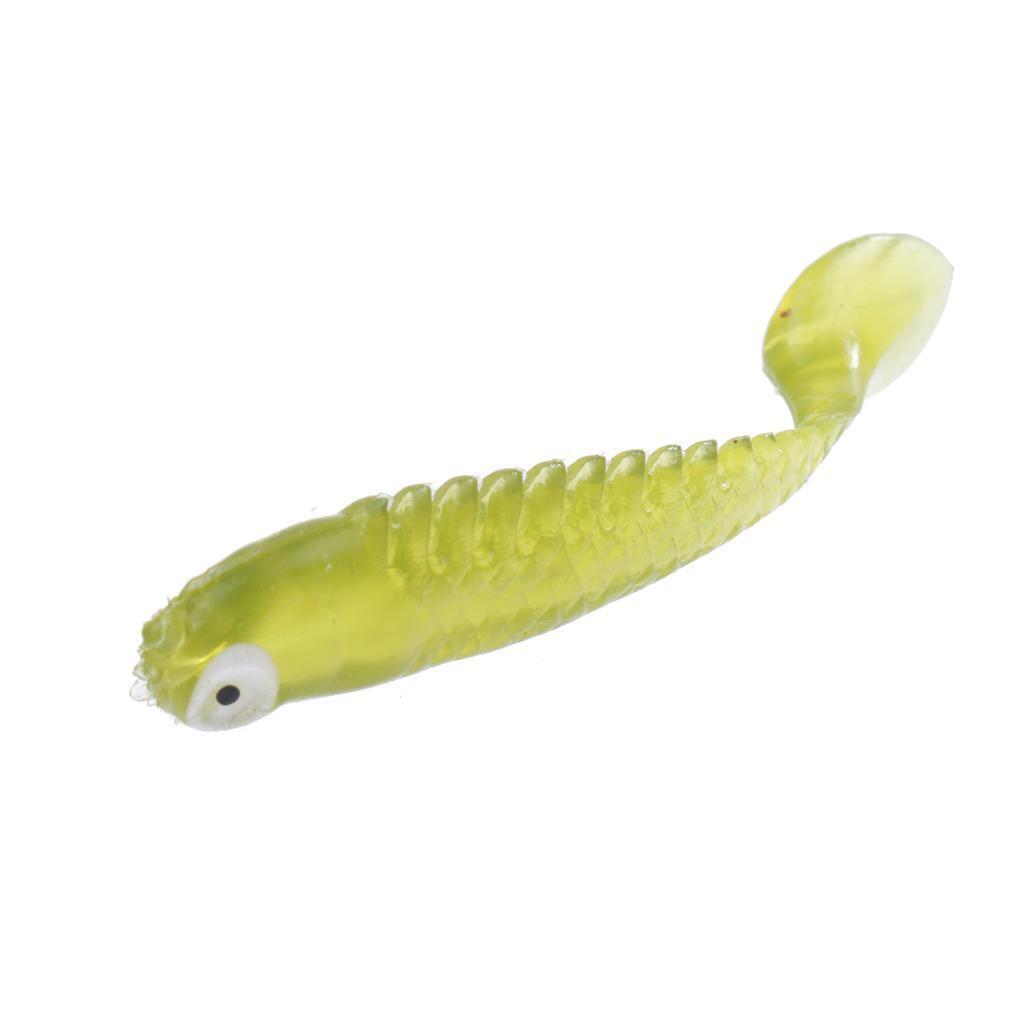 Pack of 3 Soft Crankbait Minnow Poper Bass Baits Luminous Fishing Lure