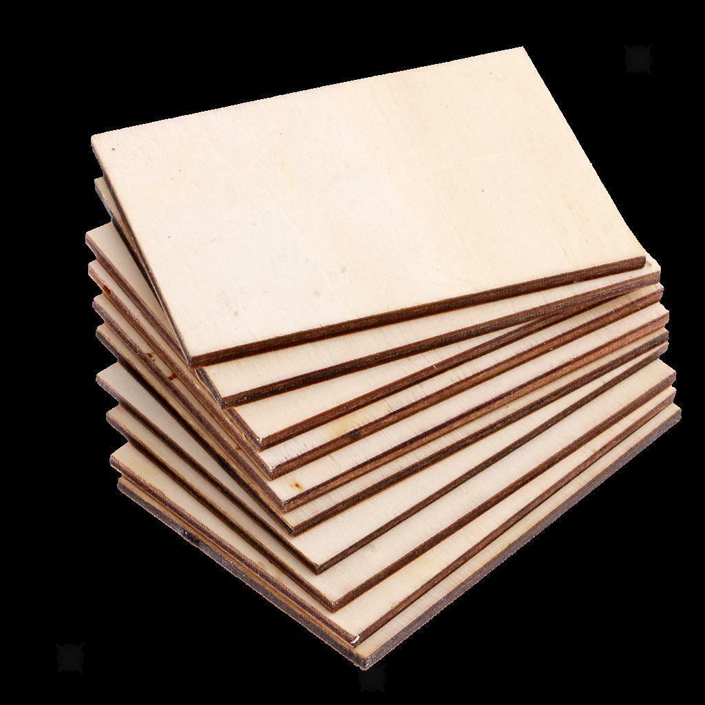 20 Pieces Wooden Square Rectangle and Shapes Coasters Plain Wood Craft Blanks