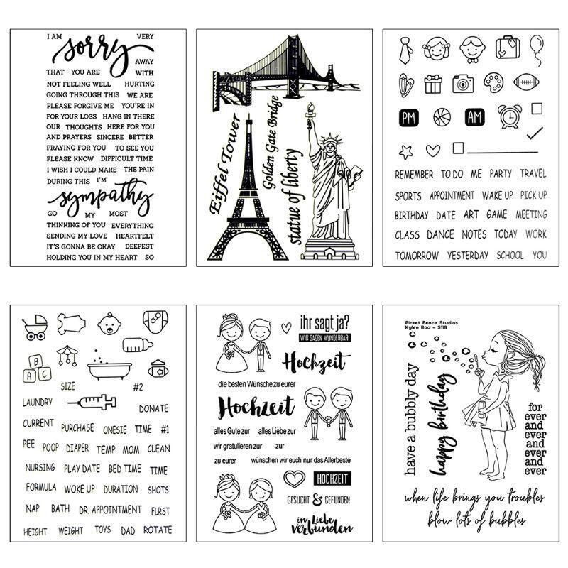 Hochzeit Wedding DIY Silicone Clear Stamp Cling Seal Scrapbook Embossing Album