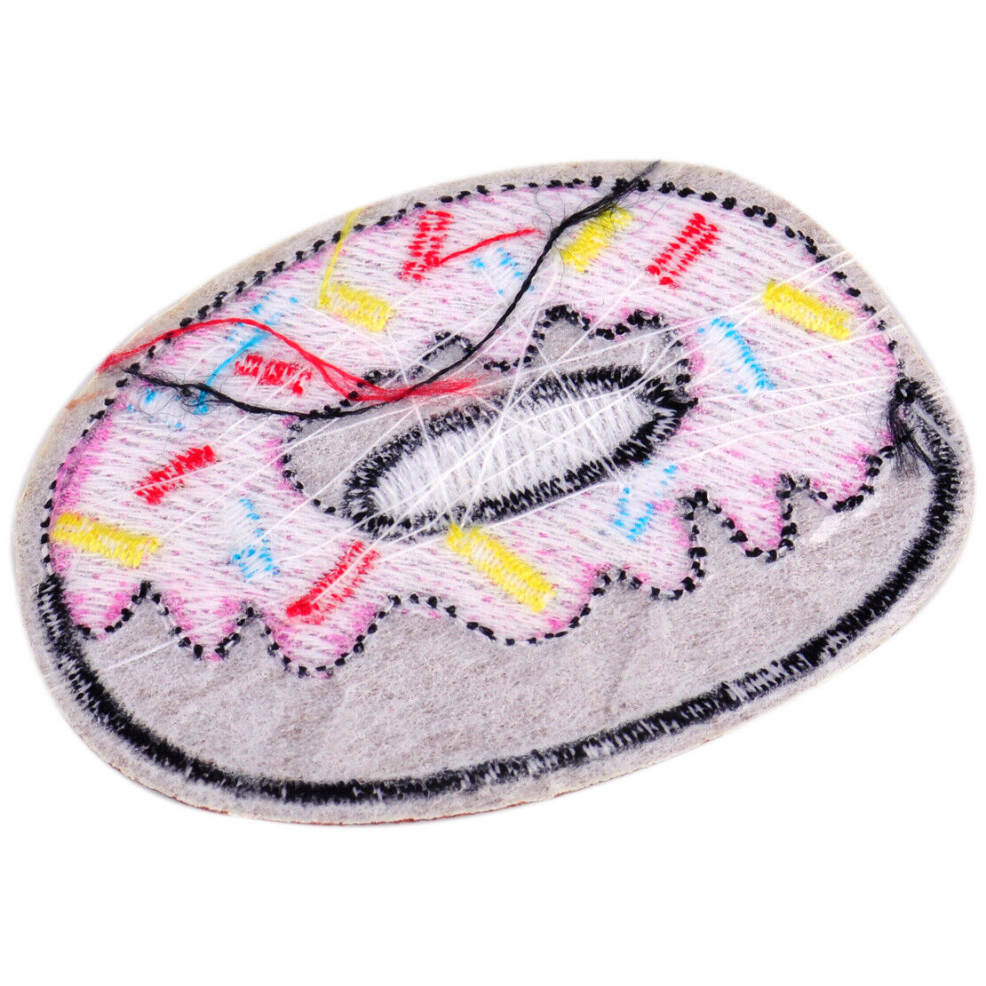 4x DIY Pink Doughnut Embroidered Applique Sew Iron on Patch Jeans Bag Shirt Li