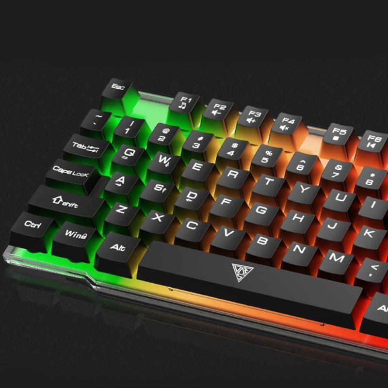 Wired Luminous Gaming Keyboard and Mouse Combo Mechanical Feel Rainbow Backlit