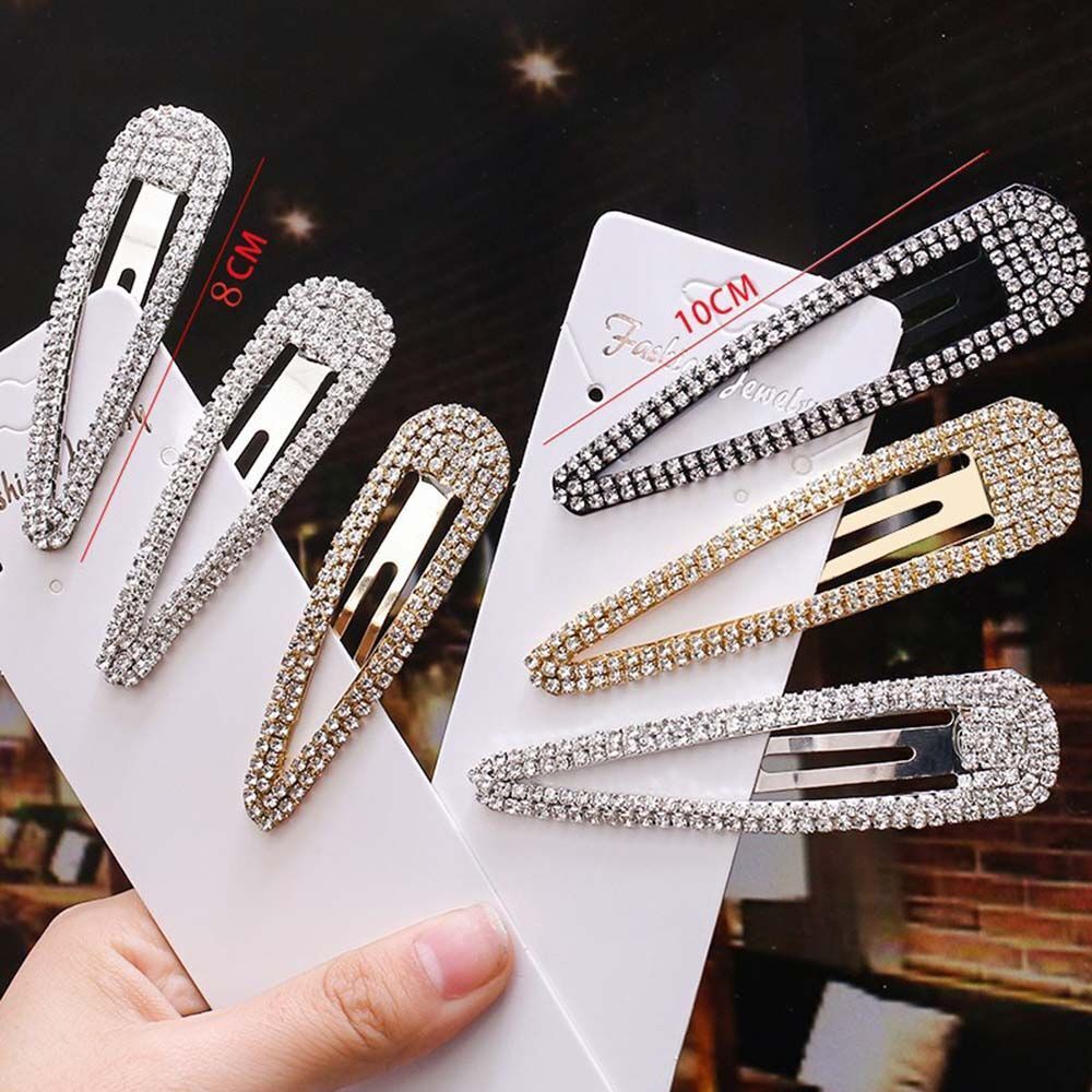 Crystal Glitter Shining Hair Pins Hair Barrette Hair Clips Snap Hairpin
