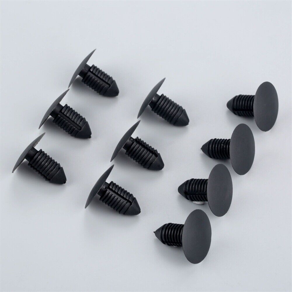 50Pcs Black Fasteners Plastic Rivets trim panels for door  fender bumper