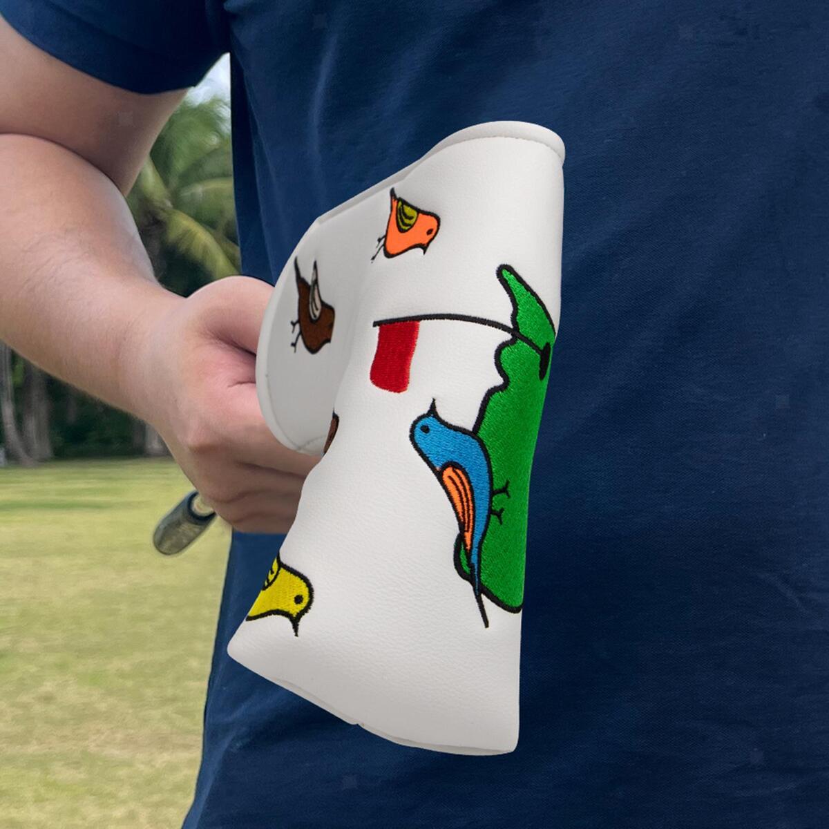 Golf Putter Head Cover Golf Club Headcovers Fit Most Putter Embroidery Socks