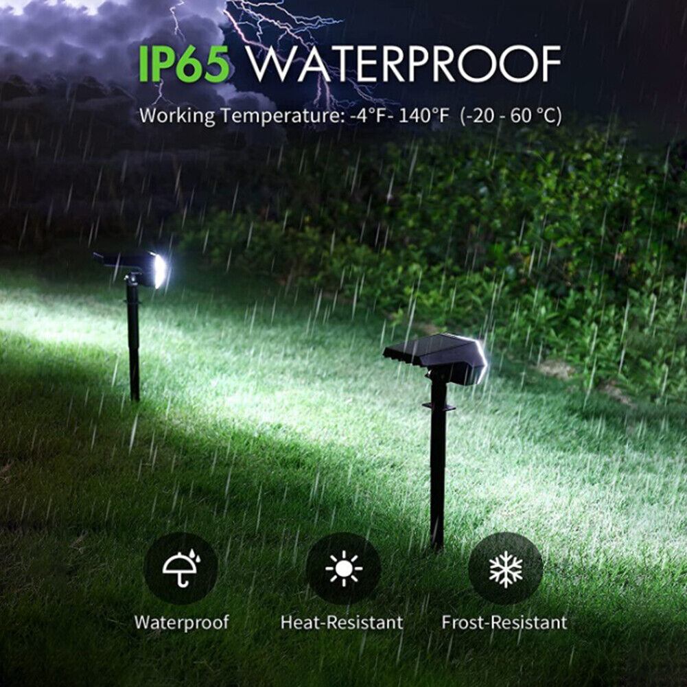 Solar Lawn Light 108LED Ground Spotlights USB Garden Outdoor Landscape Lamp