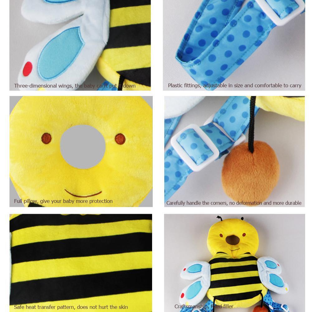 Safety Baby Head Protection Pillow Headrest Pad Neck Protector (Bees)