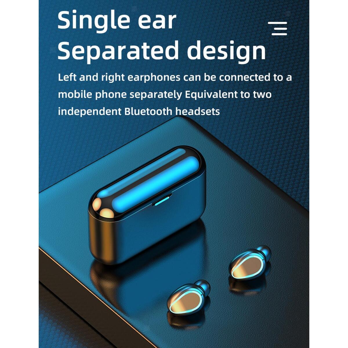 TWS Wireless Earbuds Stereo Headphones in-Ear Headset for Sport for Workout